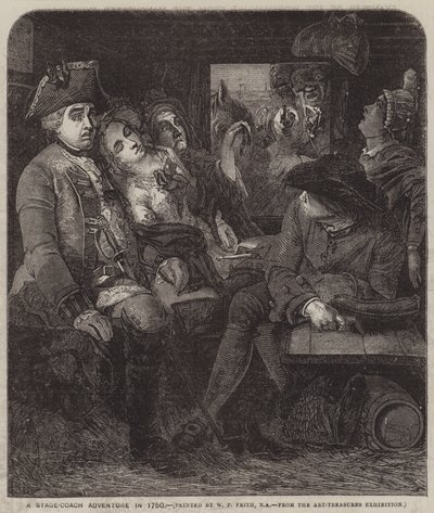 1750年のステージコーチアドベンチャー 作： William Powell Frith